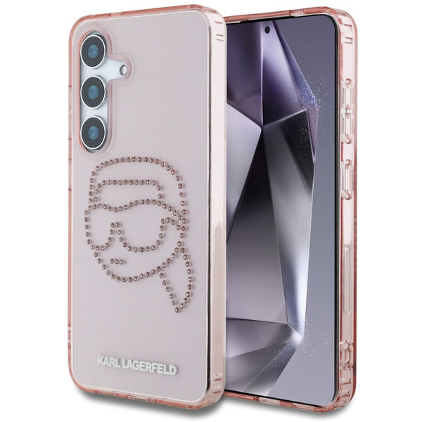 Karl Lagerfeld - IML Rhinestones (KLHCS25SHKHDCELP) - Samsung Galaxy S25 - Pink Karl Head