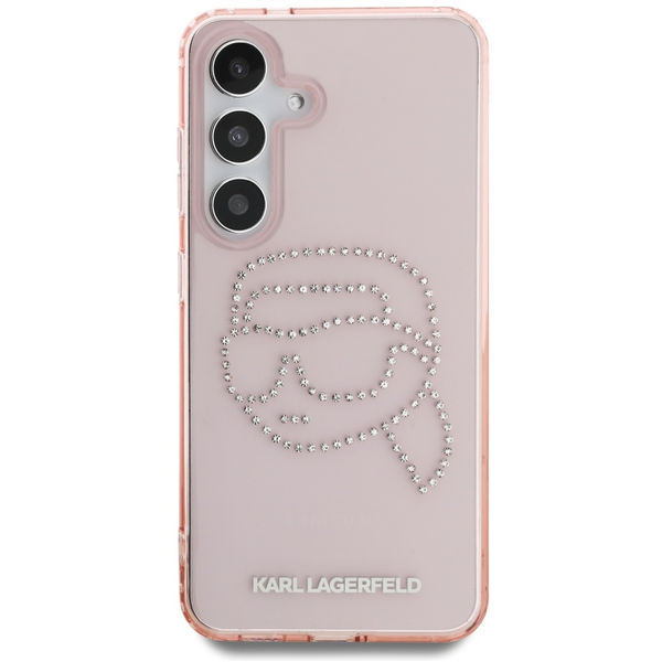 Karl Lagerfeld - IML Rhinestones (KLHCS25SHKHDCELP) - Samsung Galaxy S25 - Pink Karl Head