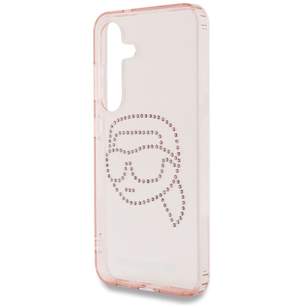 Karl Lagerfeld - IML Rhinestones (KLHCS25SHKHDCELP) - Samsung Galaxy S25 - Pink Karl Head