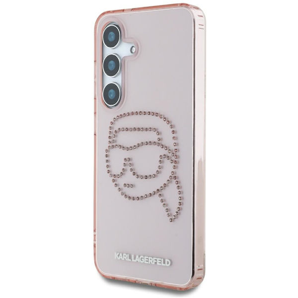 Karl Lagerfeld - IML Rhinestones (KLHCS25SHKHDCELP) - Samsung Galaxy S25 - Pink Karl Head