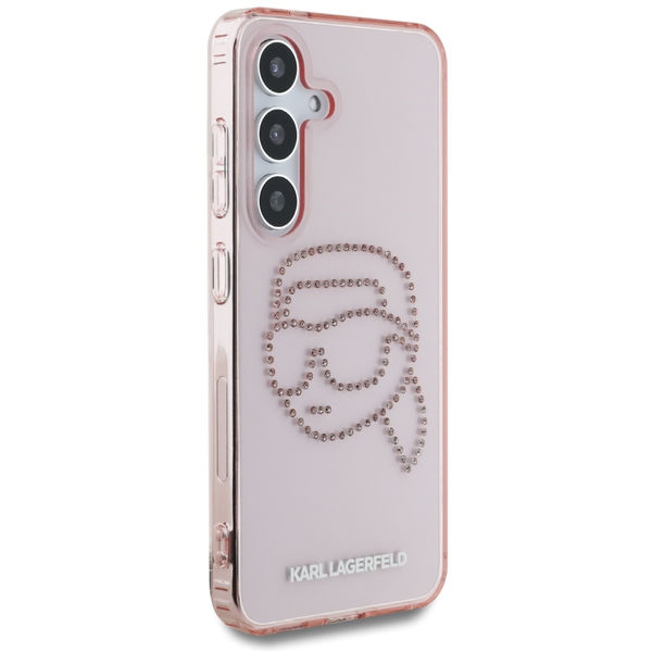 Karl Lagerfeld - IML Rhinestones (KLHCS25SHKHDCELP) - Samsung Galaxy S25 - Pink Karl Head