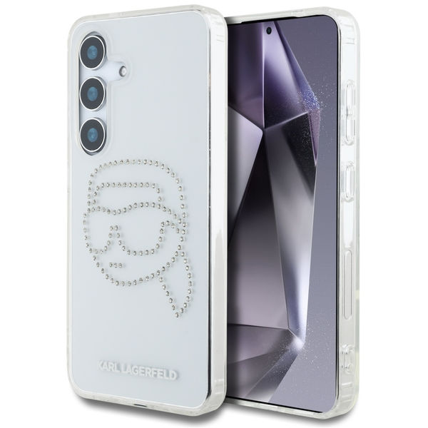 Karl Lagerfeld - IML Rhinestones (KLHCS25SHKHDCELT) - Samsung Galaxy S25 - Transparent Karl Head