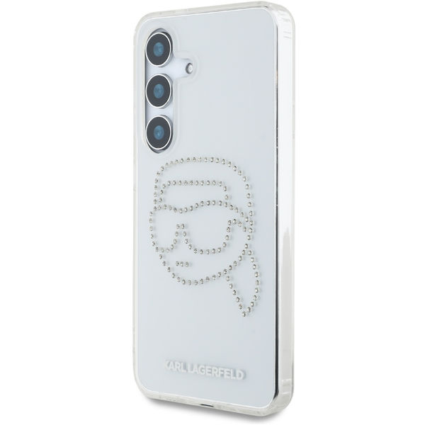Karl Lagerfeld - IML Rhinestones (KLHCS25SHKHDCELT) - Samsung Galaxy S25 - Transparent Karl Head