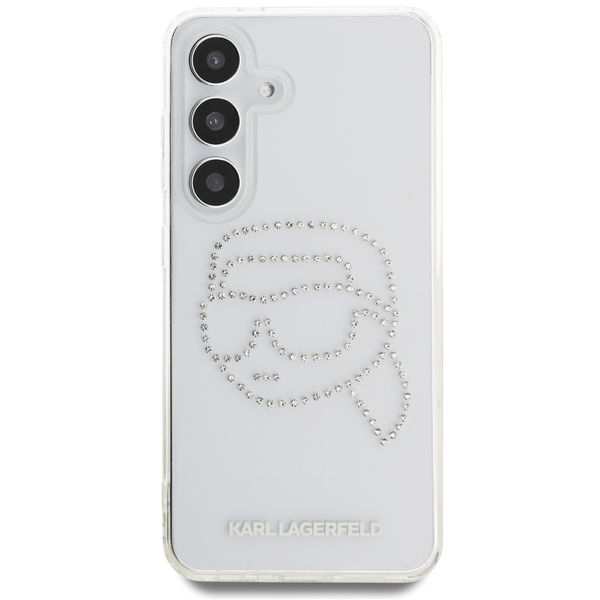 Karl Lagerfeld - IML Rhinestones (KLHCS25SHKHDCELT) - Samsung Galaxy S25 - Transparent Karl Head