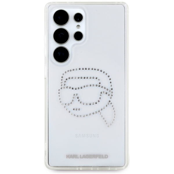 Karl Lagerfeld - IML Rhinestones (KLHCS25LHKHDCELT) - Samsung Galaxy S25 Ultra - Transparent Karl Head