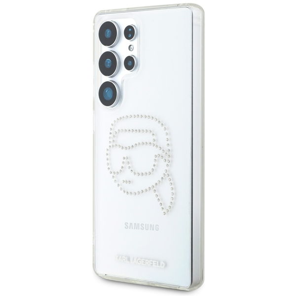 Karl Lagerfeld - IML Rhinestones (KLHCS25LHKHDCELT) - Samsung Galaxy S25 Ultra - Transparent Karl Head