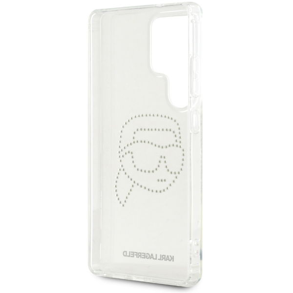 Karl Lagerfeld - IML Rhinestones (KLHCS25LHKHDCELT) - Samsung Galaxy S25 Ultra - Transparent Karl Head