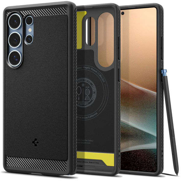 Spigen - Rugged Armor MagSafe - Samsung Galaxy S25 Ultra - Matte Black