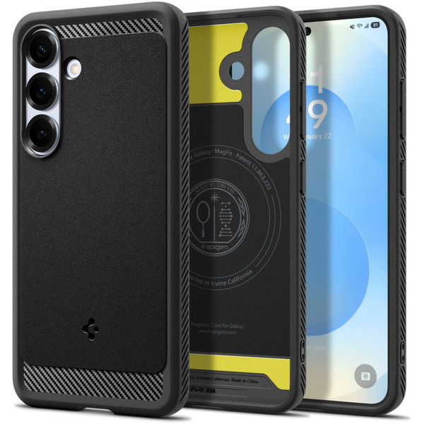 Spigen - Rugged Armor MagSafe - Samsung Galaxy S25 Plus - Matte Black