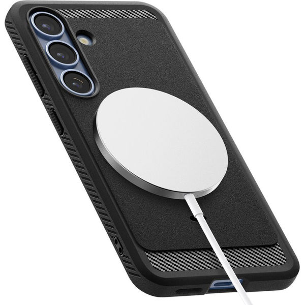 Spigen - Rugged Armor MagSafe - Samsung Galaxy S25 Plus - Matte Black