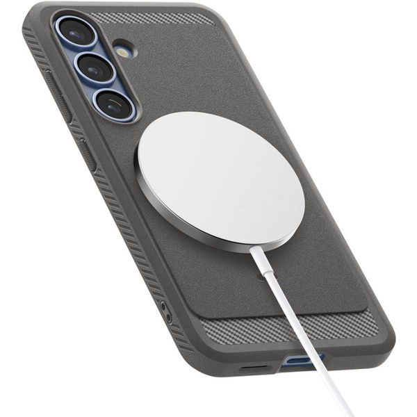 Spigen - Rugged Armor MagSafe - Samsung Galaxy S25 - Marble Grey