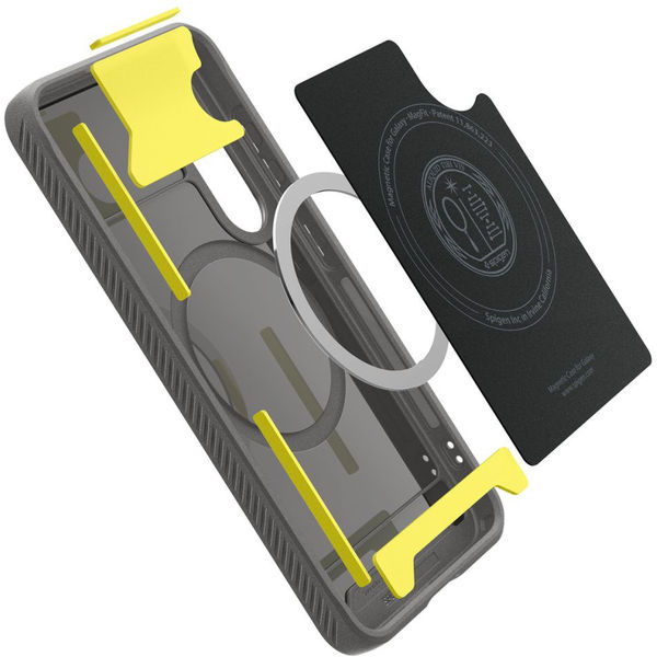 Spigen - Rugged Armor MagSafe - Samsung Galaxy S25 - Marble Grey