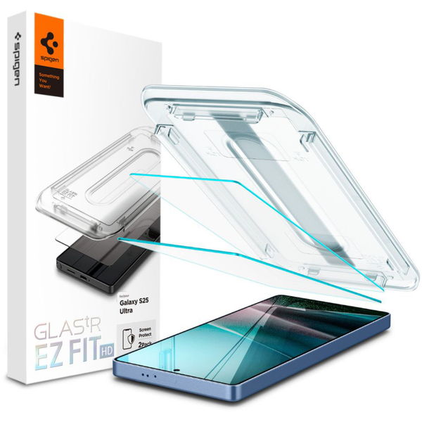 Spigen - Glas.tR EZ-FIT HD (2 pack) - Samsung Galaxy S25 Ultra - Clear
