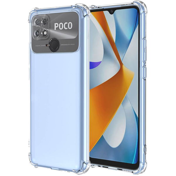 Techsuit - Shockproof Clear Silicone - Xiaomi Poco C40 - Clear