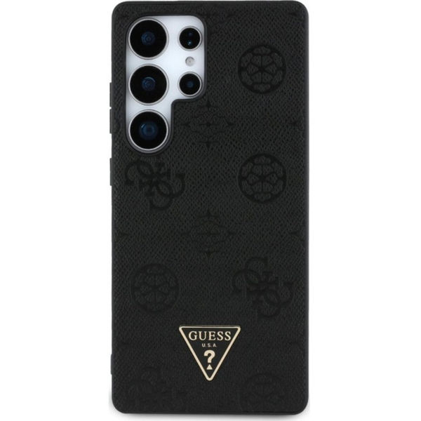 Guess - Peony Grained Hot Stamp Triangle Logo MagSafe (GUHMS25LPGBTMW) - Samsung Galaxy S25 Ultra - Brown