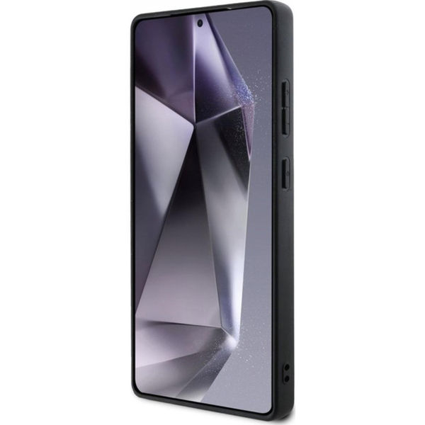 Guess - Peony Grained Hot Stamp Triangle Logo MagSafe (GUHMS25LPGBTMW) - Samsung Galaxy S25 Ultra - Brown