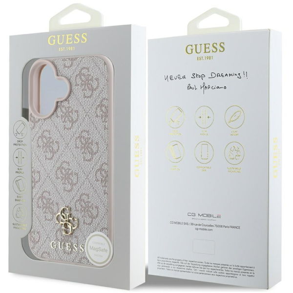 Guess - 4G Small and Classic Logo MagSafe (GUHMP16SP4SM4MP) - iPhone 16 - Pink