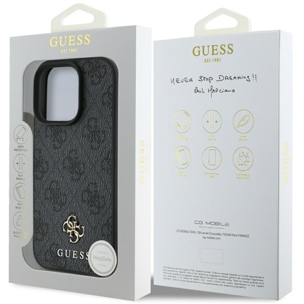 Guess - 4G Small and Classic Logo MagSafe (GUHMP16XP4SM4MK) - iPhone 16 Pro Max - Black