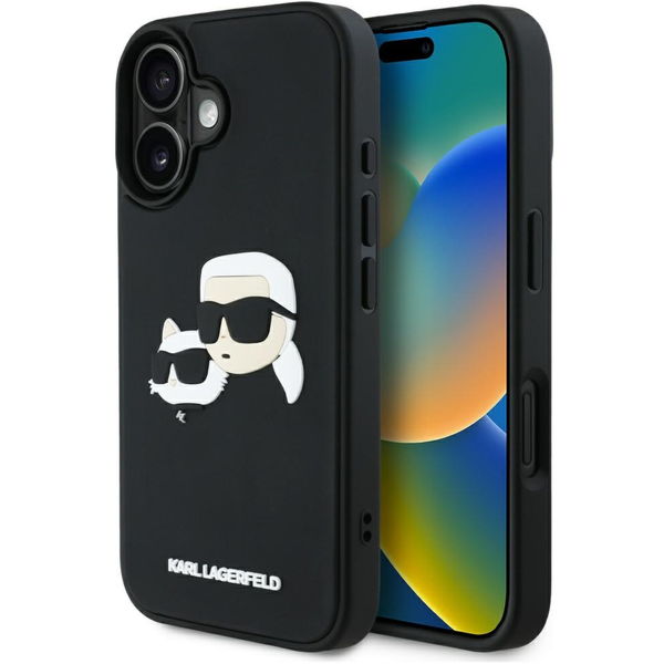 Karl Lagerfeld - 3D Design (KLHCP16SRBCKCHLK) - iPhone 16 - Rubber Karl&Choupette