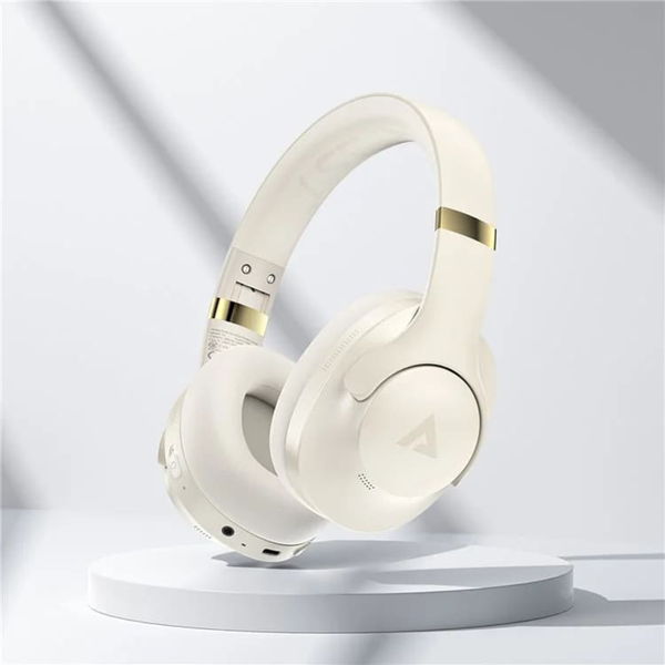 Acefast - Wireless Headset (H4) - Type-C, Bluetooth 5.3, Active Noise Canceling, IPX4, 500mAh, Hi-Fi Sound - Beige