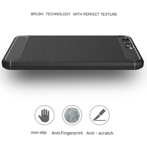 Techsuit - Carbon Silicone - Huawei P10 - Black