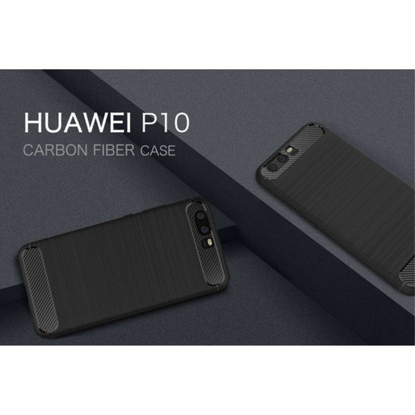Techsuit - Carbon Silicone - Huawei P10 - Black