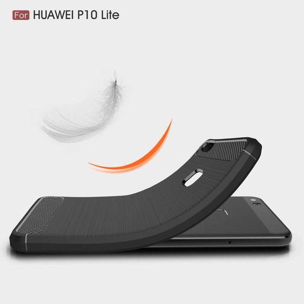 Techsuit - Carbon Silicone - Huawei P10 Lite - Black