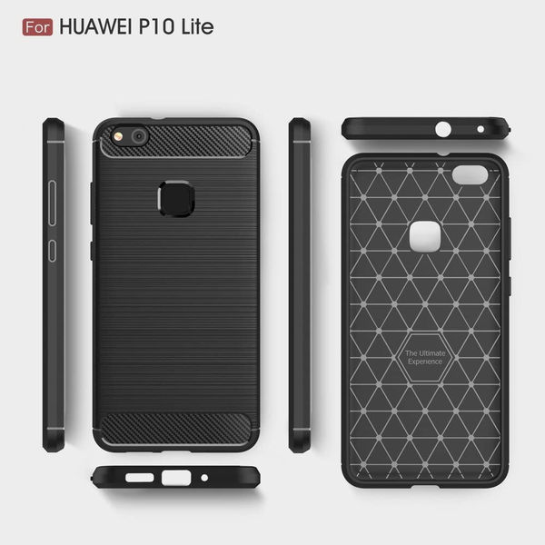 Techsuit - Carbon Silicone - Huawei P10 Lite - Black