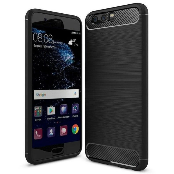 Techsuit - Carbon Silicone - Huawei P10 Plus - Black