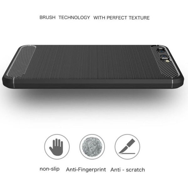 Techsuit - Carbon Silicone - Huawei P10 Plus - Black
