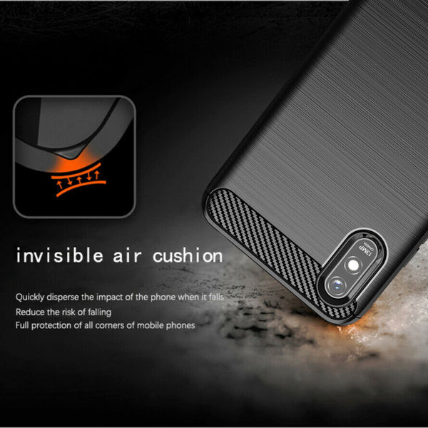 Techsuit - Carbon Silicone - Xiaomi Redmi 9A / Redmi 9AT - Black