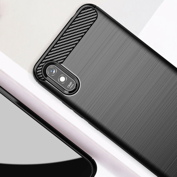 Techsuit - Carbon Silicone - Xiaomi Redmi 9A / Redmi 9AT - Black