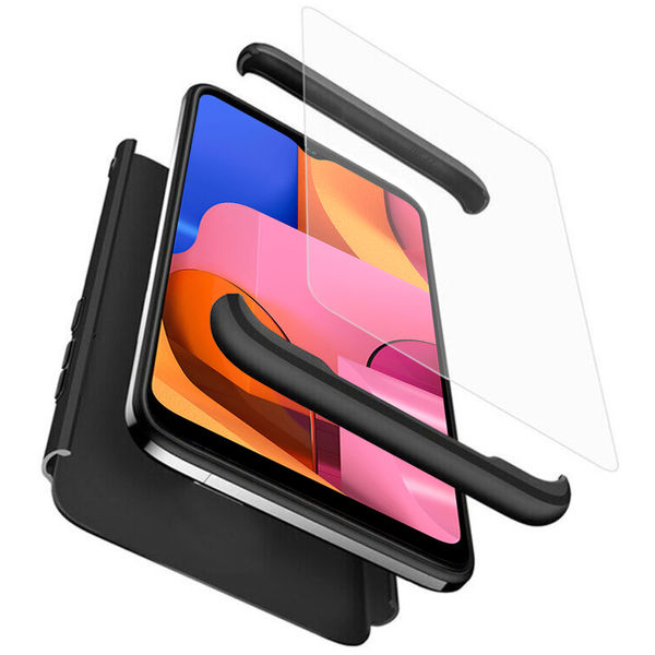 GKK - 360 Case + Screen Protector - Samsung Galaxy A20s - Black