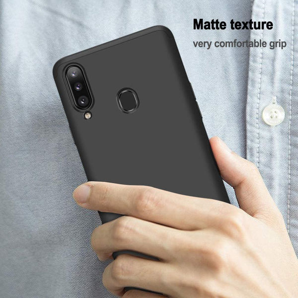 GKK - 360 Case + Screen Protector - Samsung Galaxy A20s - Black