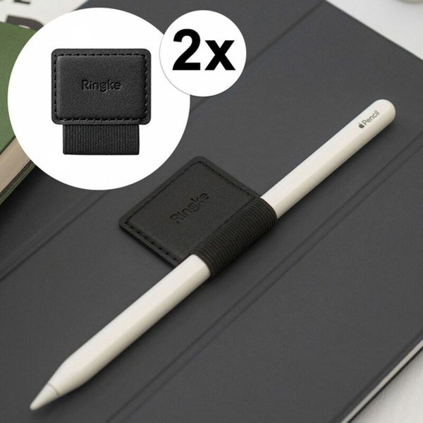 Ringke - Pen Holder (2 pack) - Ecological Leather, Textile, Elastic - Black