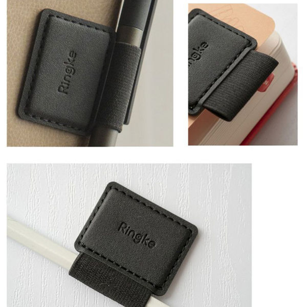 Ringke - Pen Holder (2 pack) - Ecological Leather, Textile, Elastic - Black
