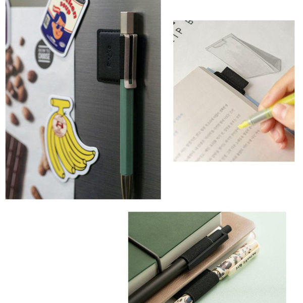 Ringke - Pen Holder (2 pack) - Ecological Leather, Textile, Elastic - Black