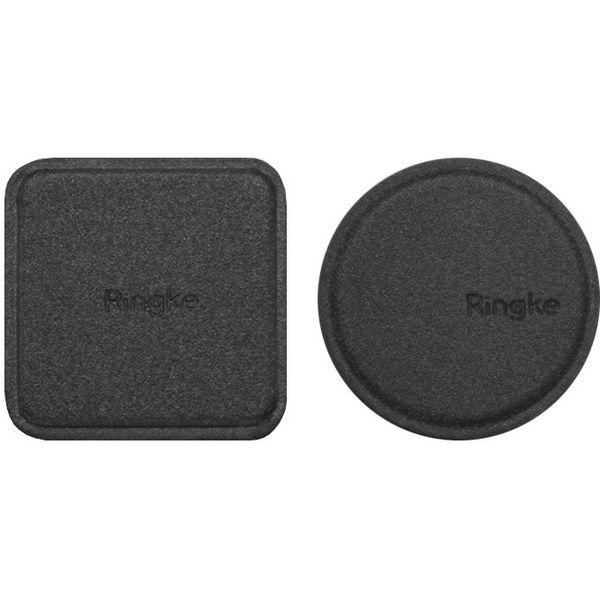 Ringke - Metal Plate (2 pack) - PU Leather Cover - Black