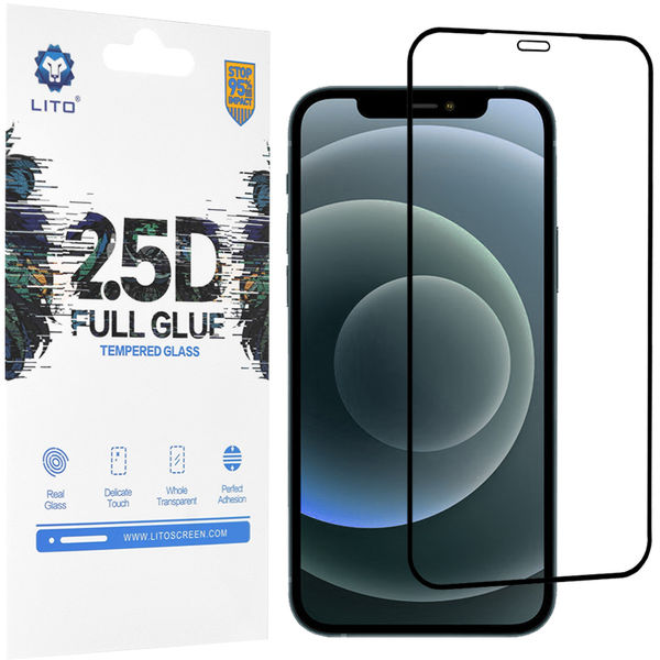 Lito - 2.5D FullGlue Glass - iPhone 12 Pro Max - Black