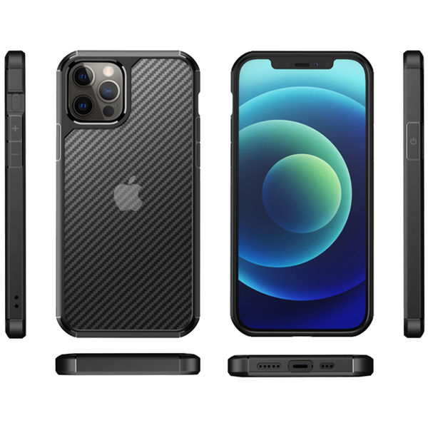 Techsuit - CarbonFuse - iPhone 12 Pro Max - Black