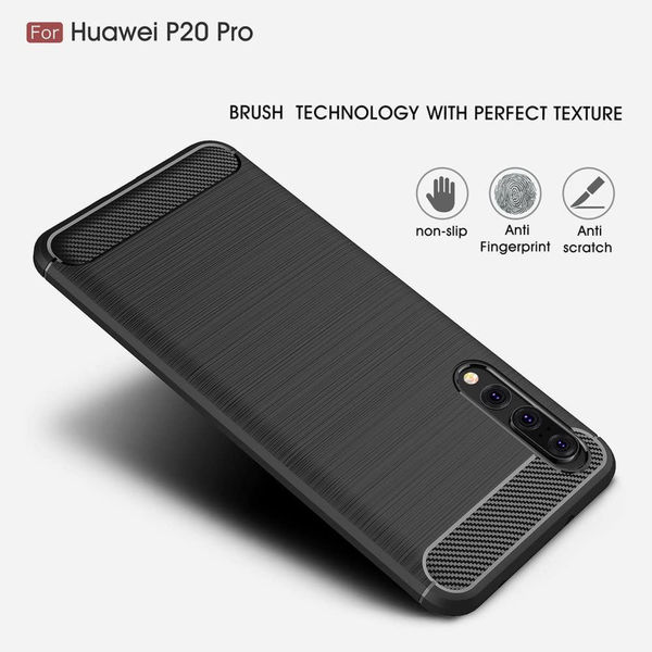 Techsuit - Carbon Silicone - Huawei P20 Pro - Black