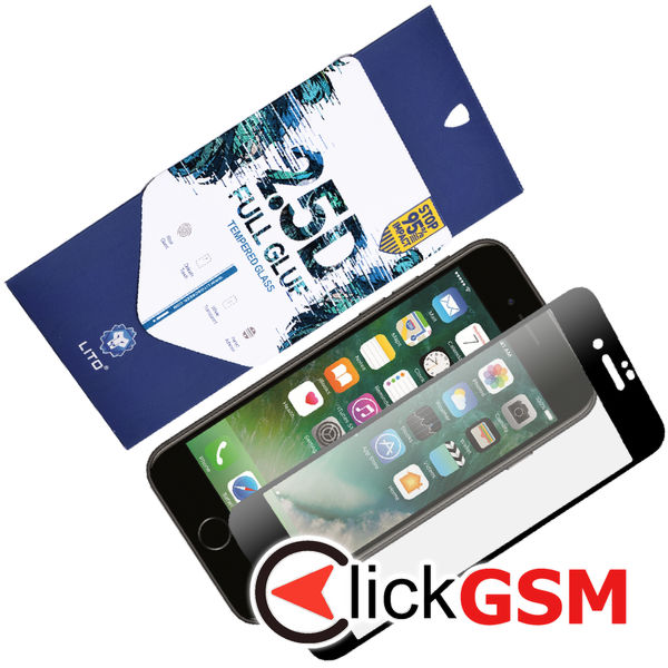 Lito - 2.5D FullGlue Glass - iPhone 7 / iPhone 8 / iPhone SE 2, SE 2020 / iPhone SE 3, SE 2022 - Black