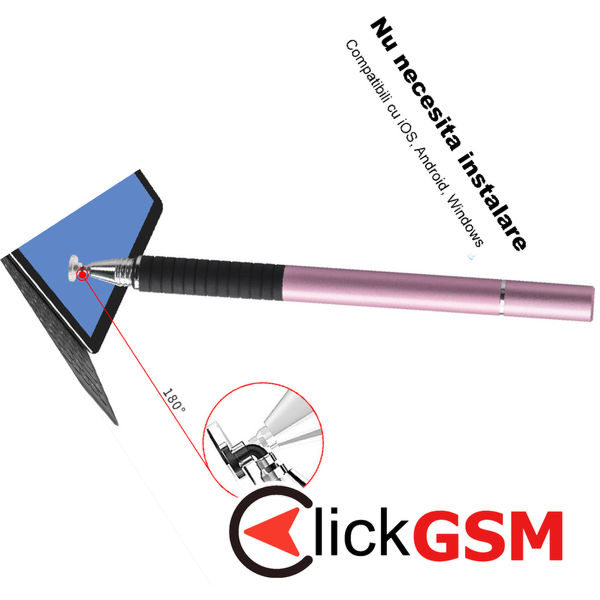 Techsuit - Stylus Pen (JC02) - Aluminum Alloy, Android, iOS, Microsoft - Red