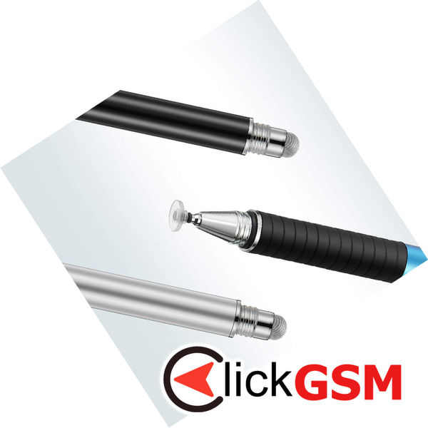 Techsuit - Stylus Pen (JC02) - Aluminum Alloy, Android, iOS, Microsoft - Black