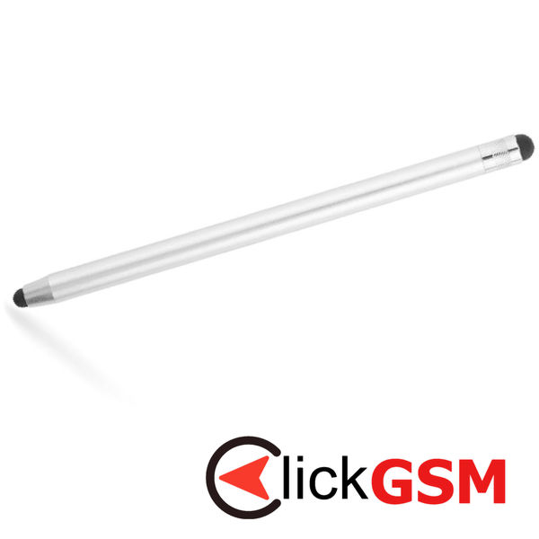 Techsuit - Stylus Pen (JC01) - Aluminum Alloy, Android, iOS, Microsoft - Silver White