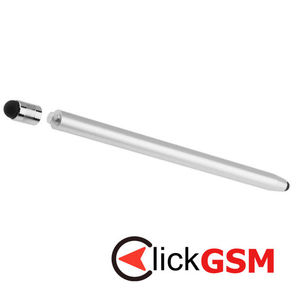 Techsuit - Stylus Pen (JC01) - Aluminum Alloy, Android, iOS, Microsoft - Silver White