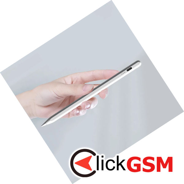 Techsuit - Stylus Pen (JA04) - Active, Aluminum Alloy, for iPad, with Charging Cable - White