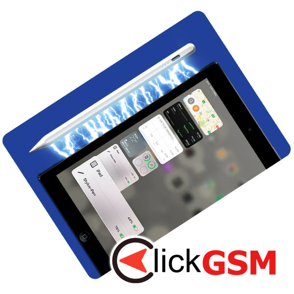 Techsuit - Stylus Pen (JA04) - Active, Aluminum Alloy, for iPad, with Charging Cable - White