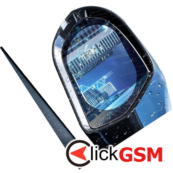 Techsuit - Rainproof Film (2 pack) - for Car Rear-View Mirror, 95 x 135mm - Transparent