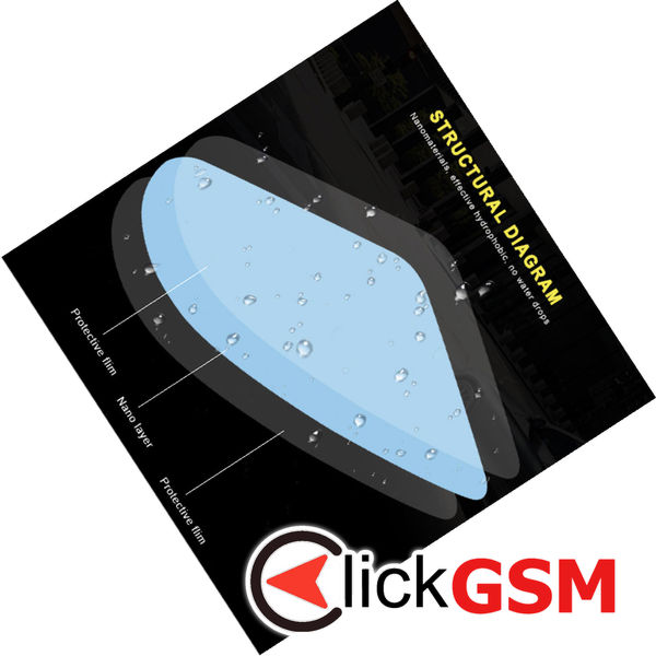 Techsuit - Rainproof Film (2 pack) - for Car Rear-View Mirror, 95 x 135mm - Transparent